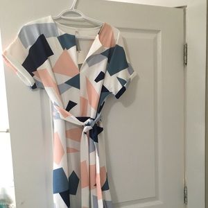 V-Neck With Belt, Dress